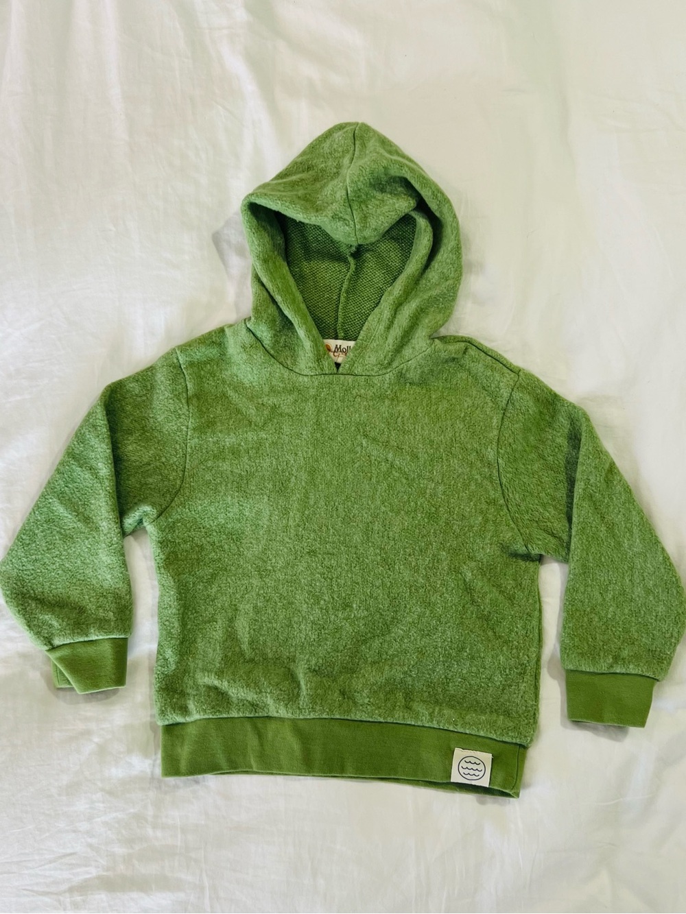 Kids Green Hooded Pullover Sweatshirt